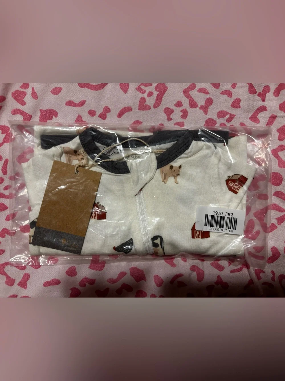 🆕 Kyte Baby Zippered Romper | Farm NIB
